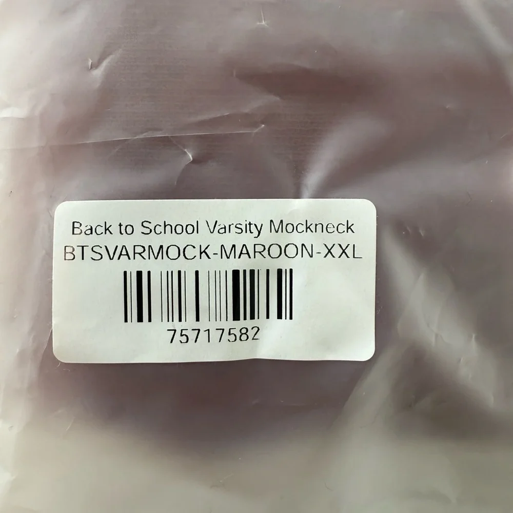 Parke Maroon Varsity Mockneck Sweatshirt - Picture 2 of 7